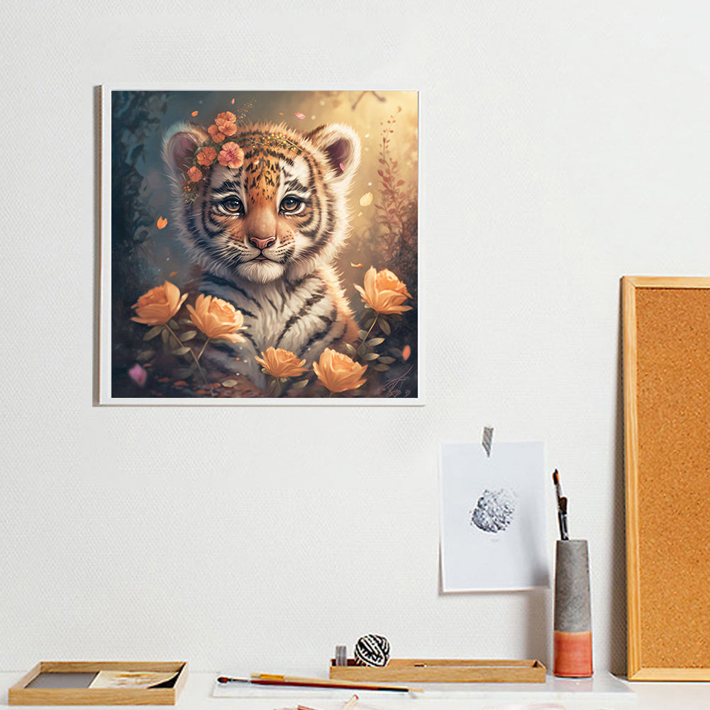 Little Tiger - Full Round Drill Diamond Painting 30*30CM