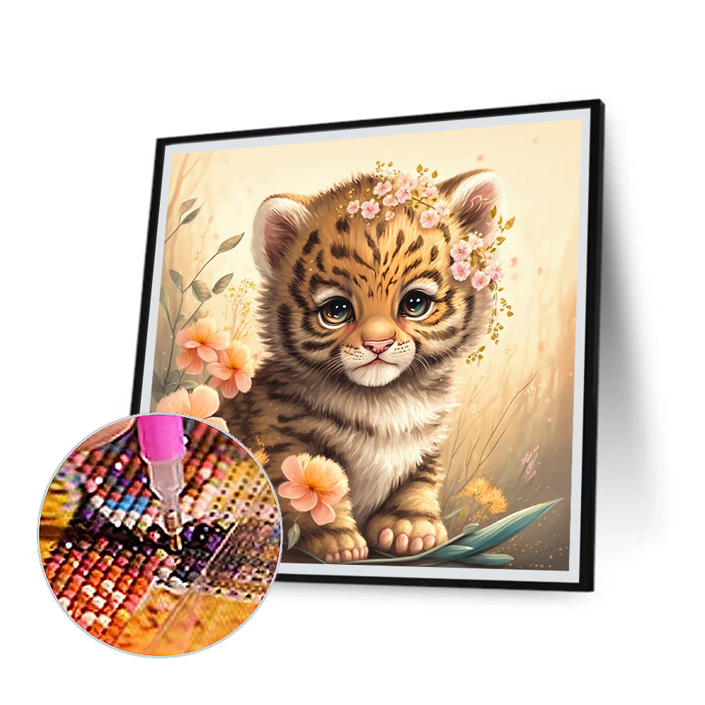 Little Tiger - Full Round Drill Diamond Painting 30*30CM