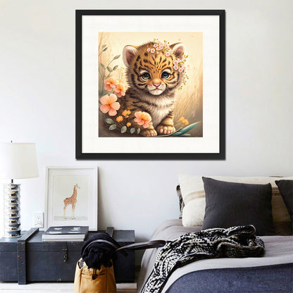 Little Tiger - Full Round Drill Diamond Painting 30*30CM