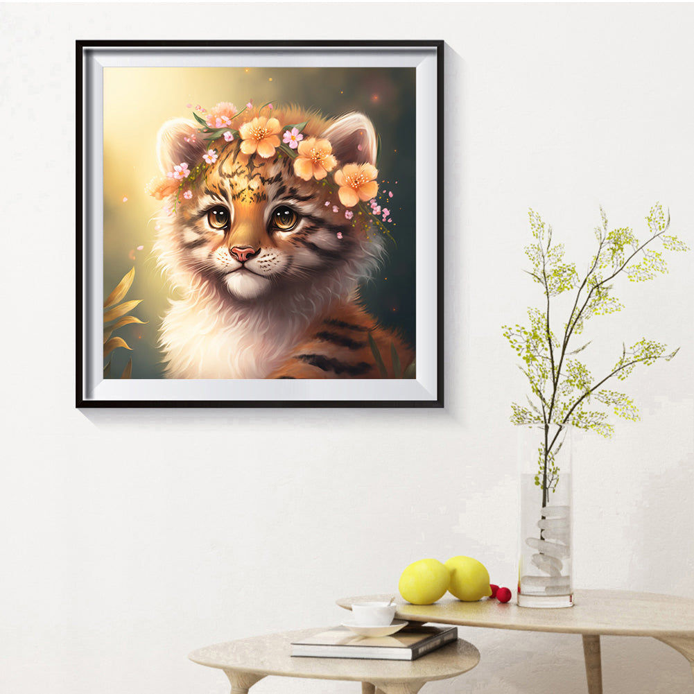 Little Tiger - Full Round Drill Diamond Painting 30*30CM