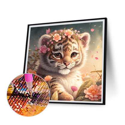 Little Tiger - Full Round Drill Diamond Painting 30*30CM