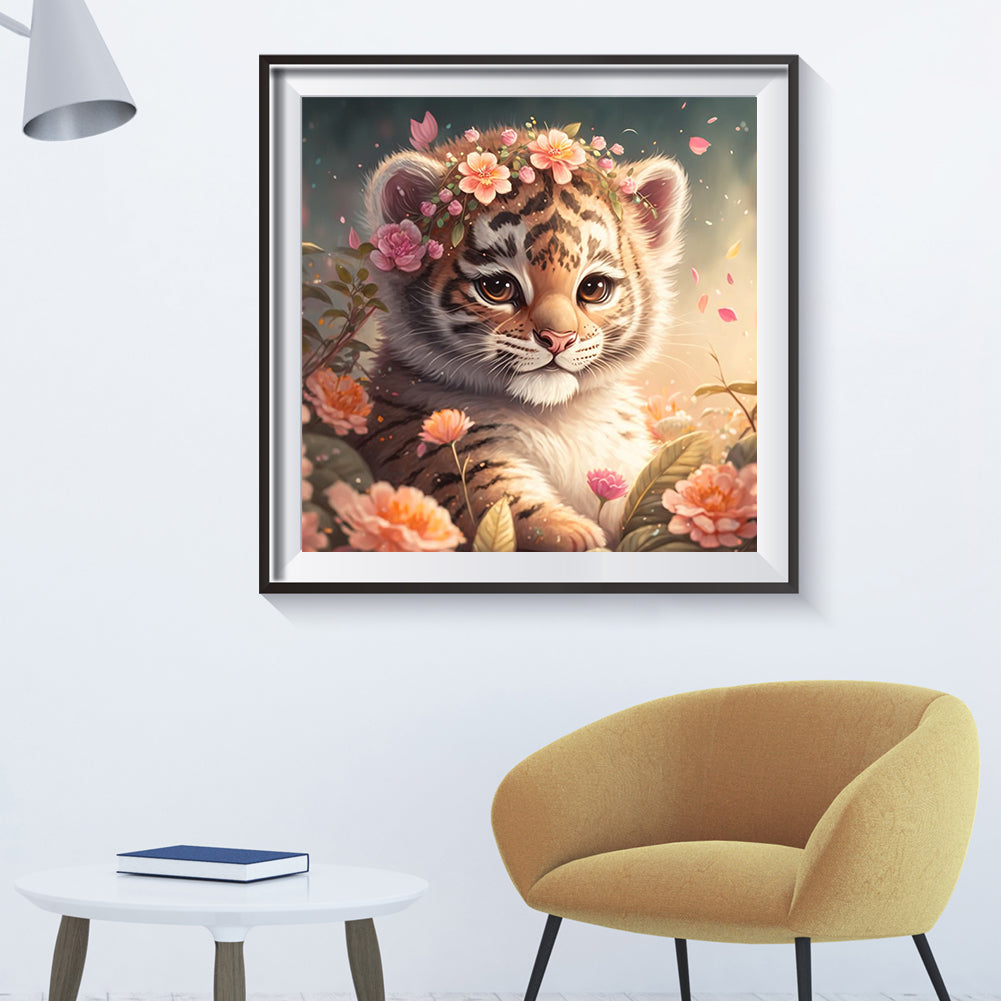 Little Tiger - Full Round Drill Diamond Painting 30*30CM