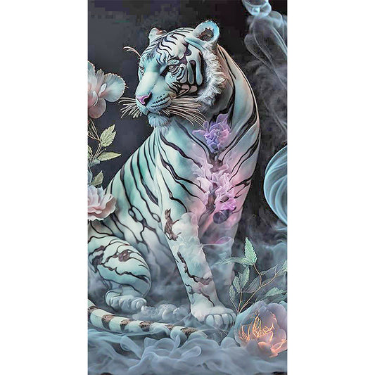 White Tiger - Full Round Drill Diamond Painting 40*70CM