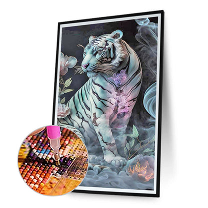 White Tiger - Full Round Drill Diamond Painting 40*70CM