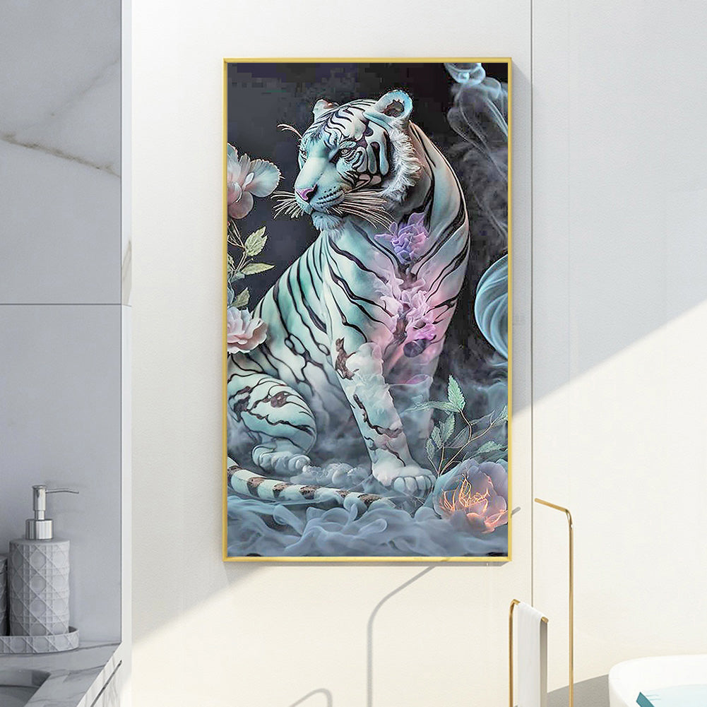 White Tiger - Full Round Drill Diamond Painting 40*70CM