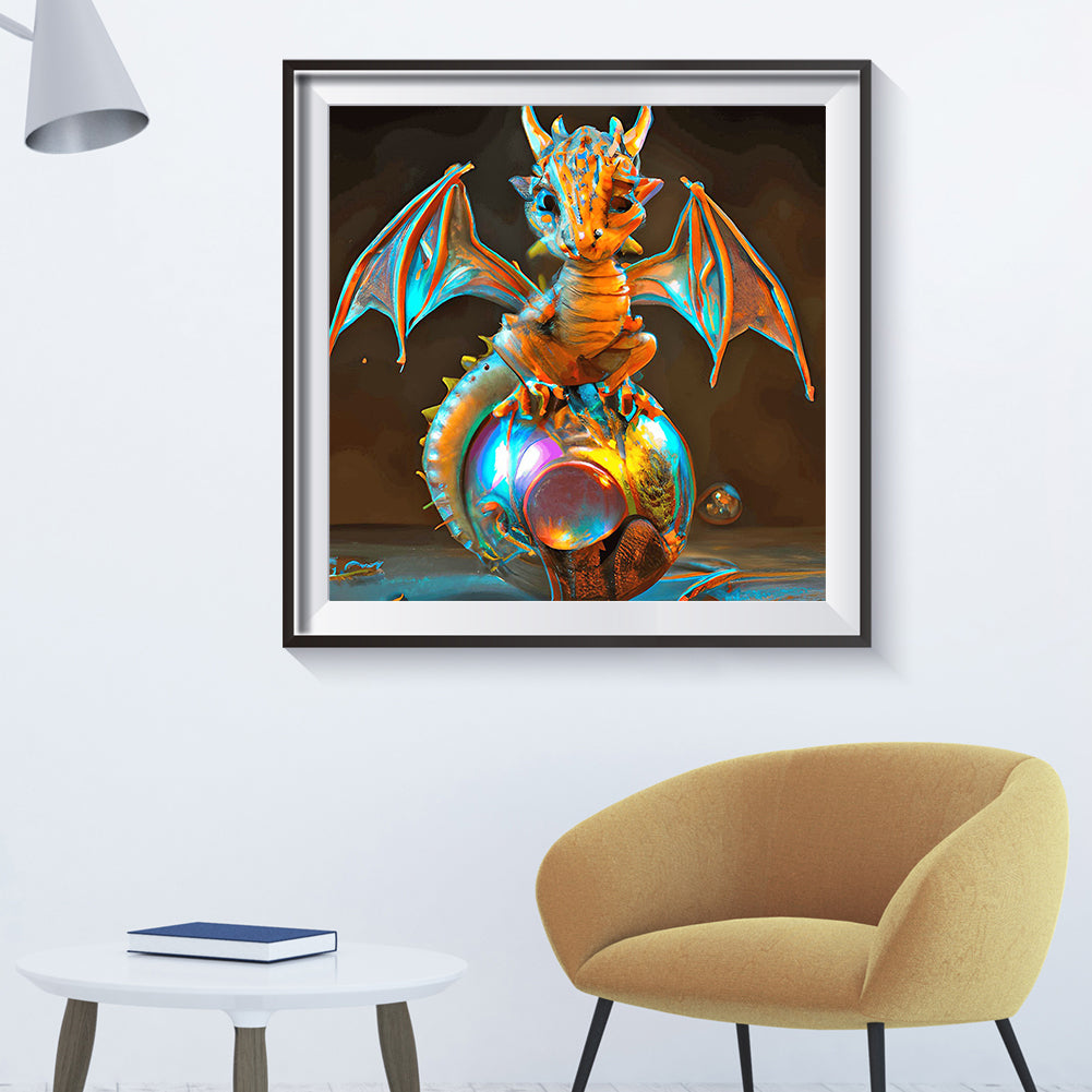 Guardian Planet Little Pterosaur - Full Round Drill Diamond Painting 30*30CM