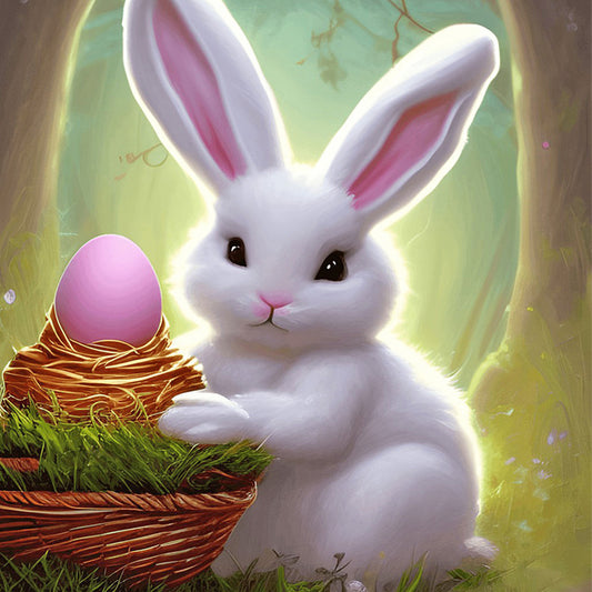Easter Bunny - Full Round Drill Diamond Painting 30*30CM