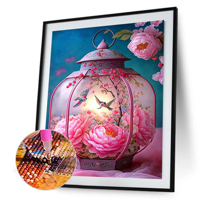 Flower And Bird Lantern - Full Round Drill Diamond Painting 30*40CM