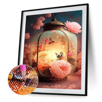 Flower And Bird Lantern - Full Round Drill Diamond Painting 30*40CM