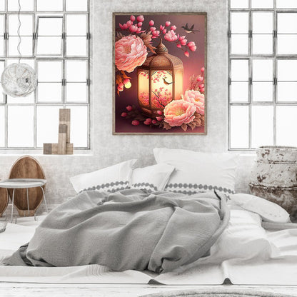 Flower And Bird Lantern - Full Round Drill Diamond Painting 30*40CM