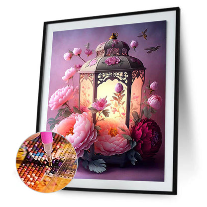 Flower And Bird Lantern - Full Round Drill Diamond Painting 30*40CM