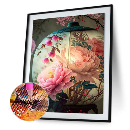 Flower And Bird Lantern - Full Round Drill Diamond Painting 30*40CM