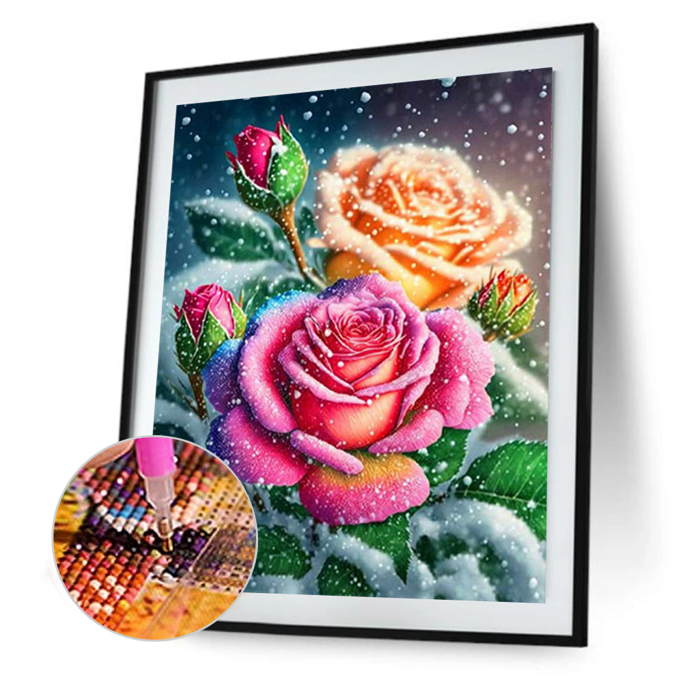 Smoke Rose - Full Round Drill Diamond Painting 30*40CM