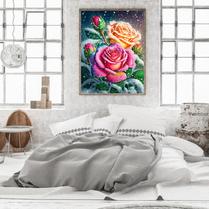 Smoke Rose - Full Round Drill Diamond Painting 30*40CM