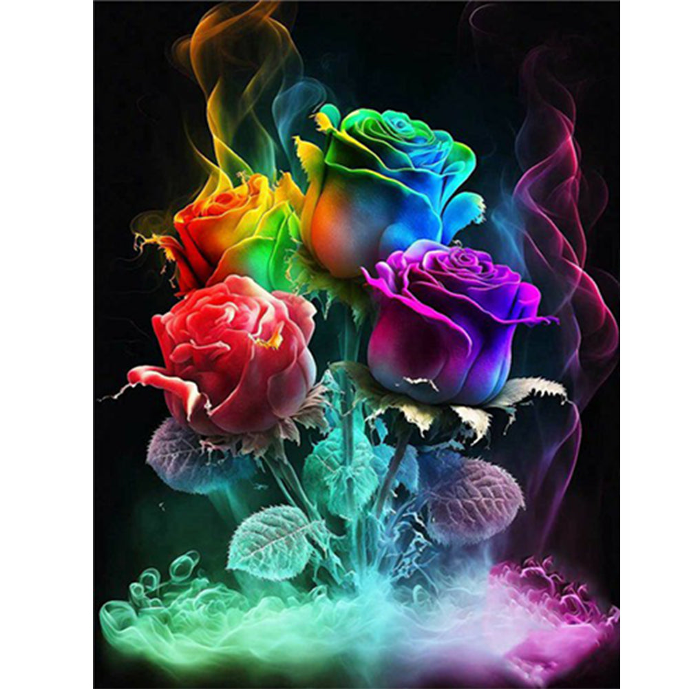 Smoke Rose - Full Round Drill Diamond Painting 30*40CM