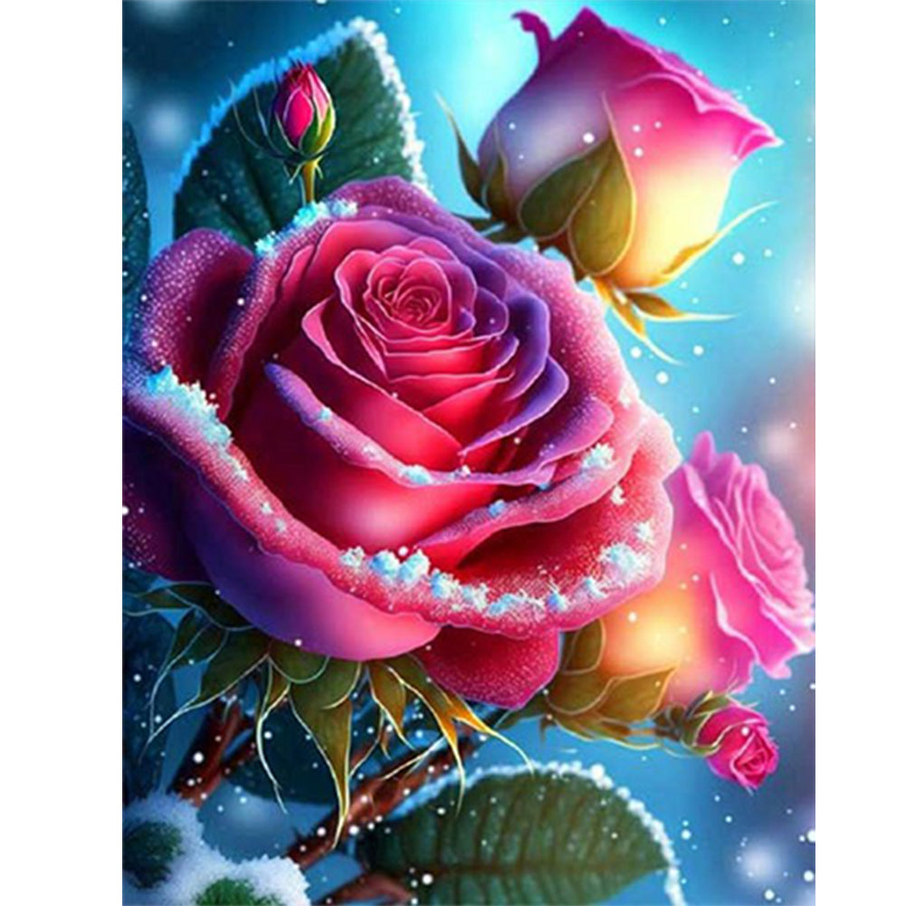 Smoke Rose - Full Round Drill Diamond Painting 30*40CM