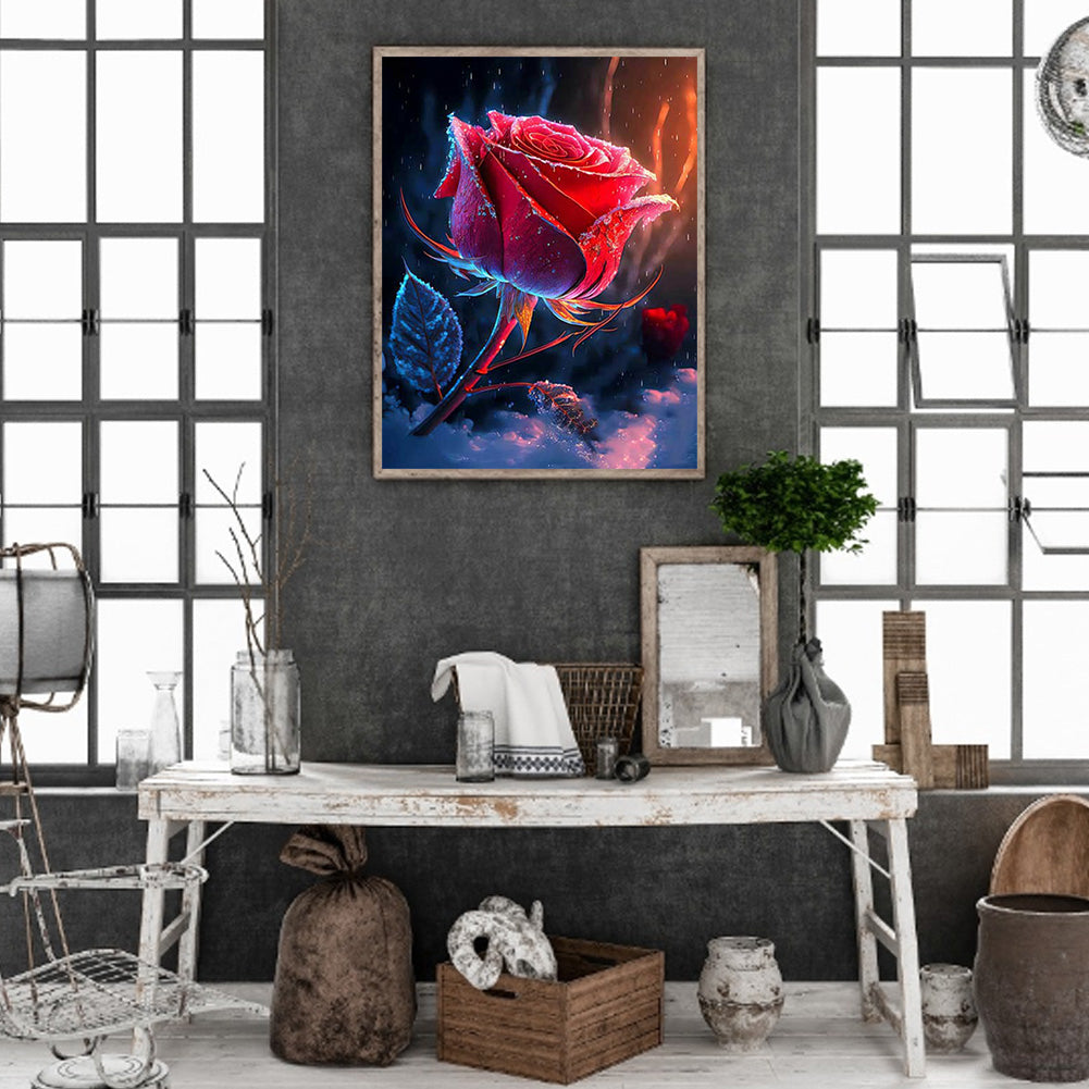 Smoke Rose - Full Round Drill Diamond Painting 30*40CM