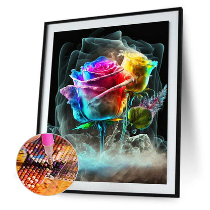 Smoke Rose - Full Round Drill Diamond Painting 30*40CM