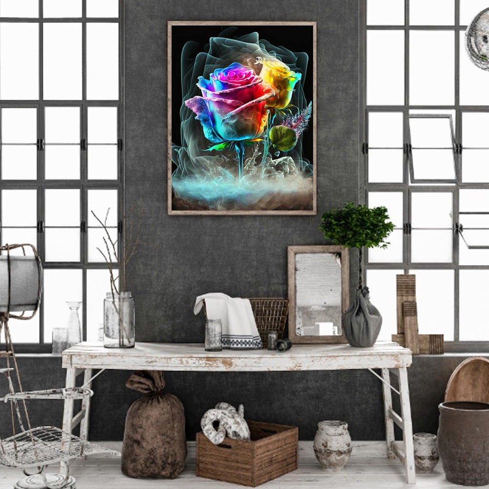 Smoke Rose - Full Round Drill Diamond Painting 30*40CM