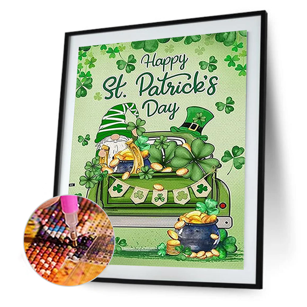 Happy St. Patrick'S Day - Full Round Drill Diamond Painting 30*40CM