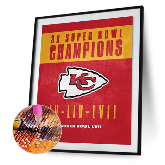 Kansas City Chiefs - Full Round Drill Diamond Painting 40*50CM