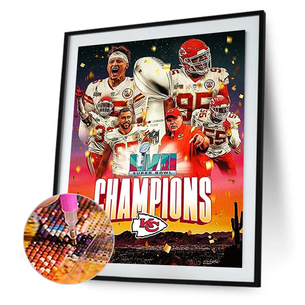 Kansas City Chiefs - Full Round Drill Diamond Painting 50*60CM