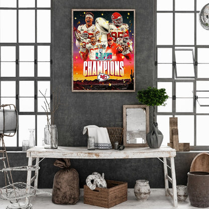Kansas City Chiefs - Full Round Drill Diamond Painting 50*60CM