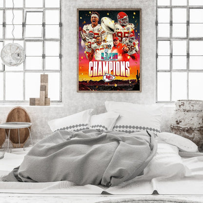 Kansas City Chiefs - Full Round Drill Diamond Painting 50*60CM