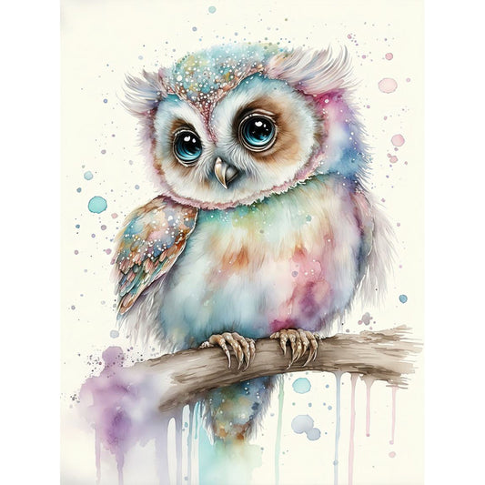 Owl - Full Round Drill Diamond Painting 30*40CM