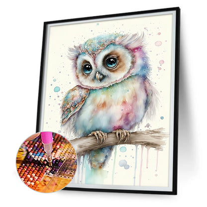 Owl - Full Round Drill Diamond Painting 30*40CM