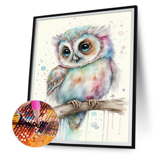 Owl - Full Round Drill Diamond Painting 30*40CM