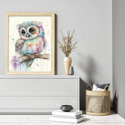 Owl - Full Round Drill Diamond Painting 30*40CM
