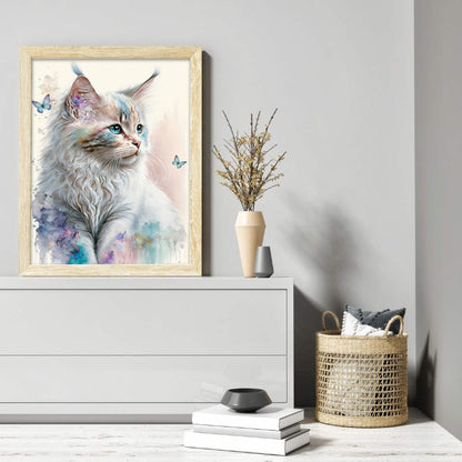 Cat - Full Round Drill Diamond Painting 30*40CM