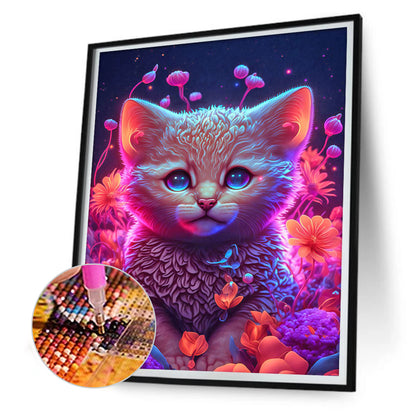 Cat - Full Round Drill Diamond Painting 30*40CM