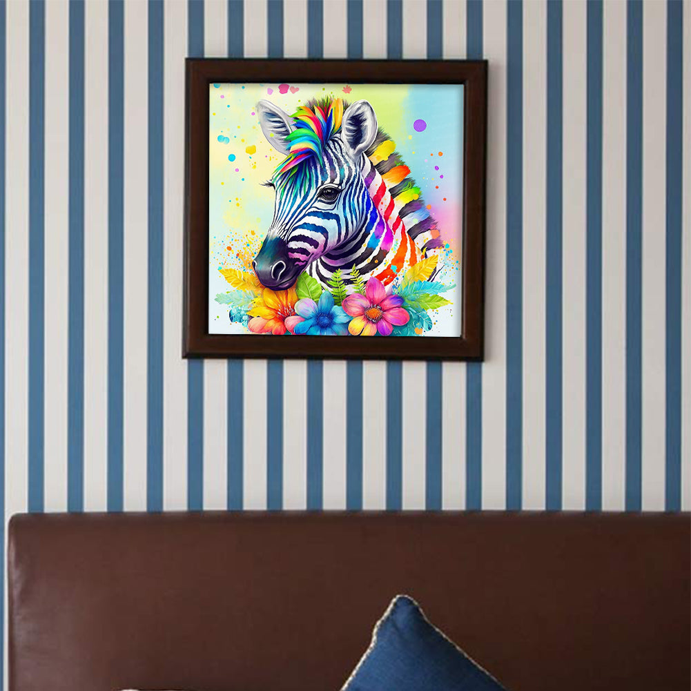 Color Zebra - Full Round Drill Diamond Painting 35*35CM