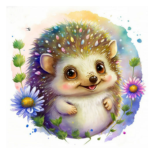 Hedgehog - Full Round Drill Diamond Painting 35*35CM