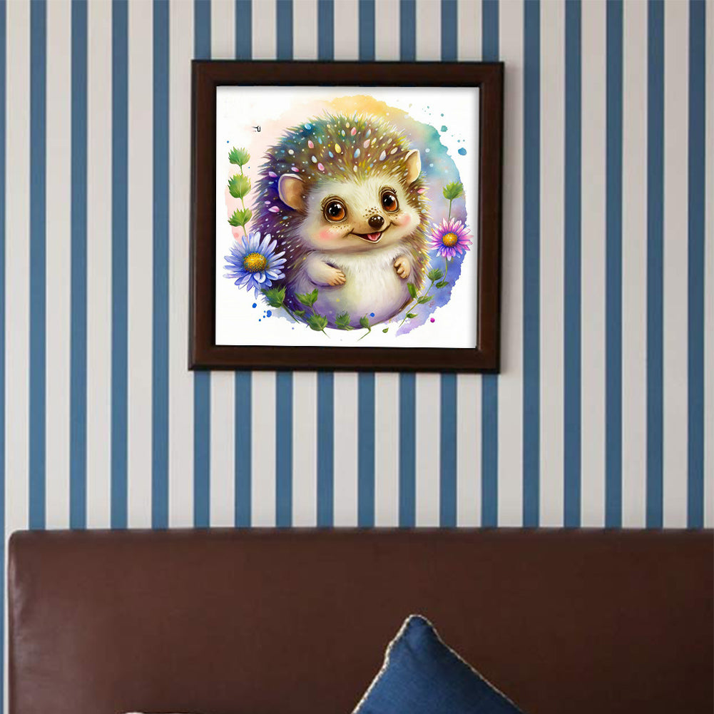 Hedgehog - Full Round Drill Diamond Painting 35*35CM