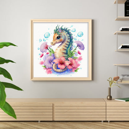 Seahorse - Full Round Drill Diamond Painting 35*35CM