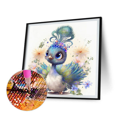 Peacock - Full Round Drill Diamond Painting 35*35CM