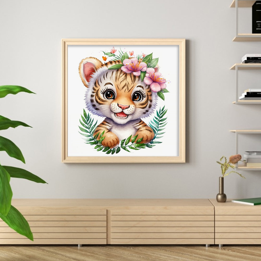 Tiger - Full Round Drill Diamond Painting 35*35CM