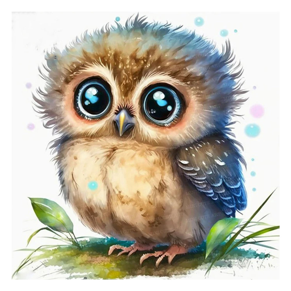 Owl - Full Round Drill Diamond Painting 35*35CM