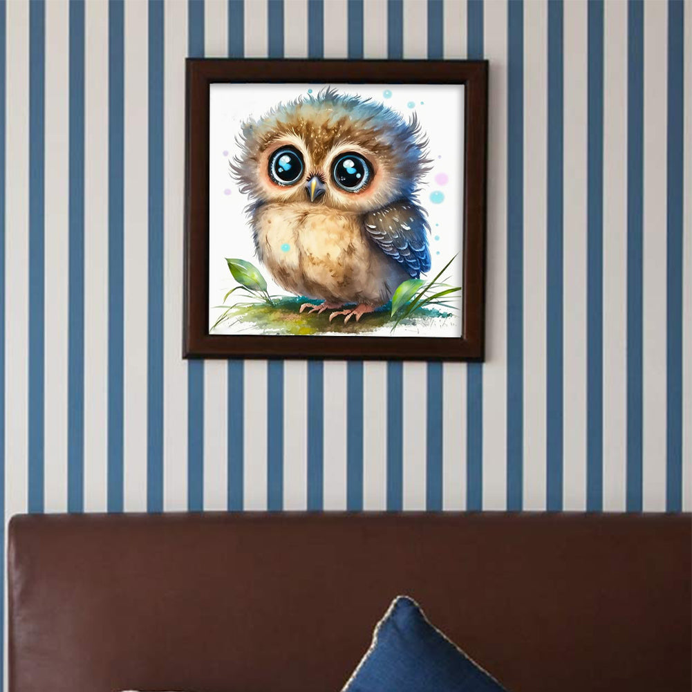 Owl - Full Round Drill Diamond Painting 35*35CM