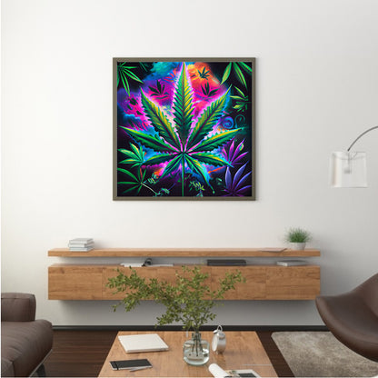 Marijuana Leaf - Full Round Drill Diamond Painting 30*30CM