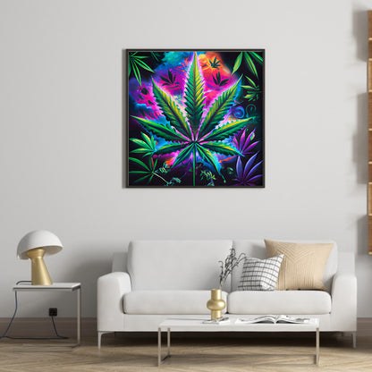 Marijuana Leaf - Full Round Drill Diamond Painting 30*30CM