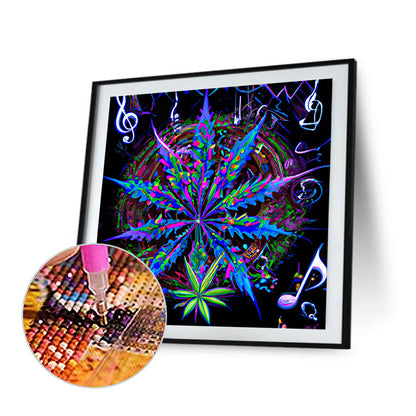 Marijuana Leaf - Full Round Drill Diamond Painting 30*30CM