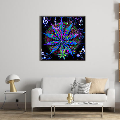 Marijuana Leaf - Full Round Drill Diamond Painting 30*30CM