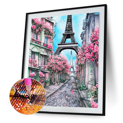 Eiffel Tower - Full Round Drill Diamond Painting 40*50CM