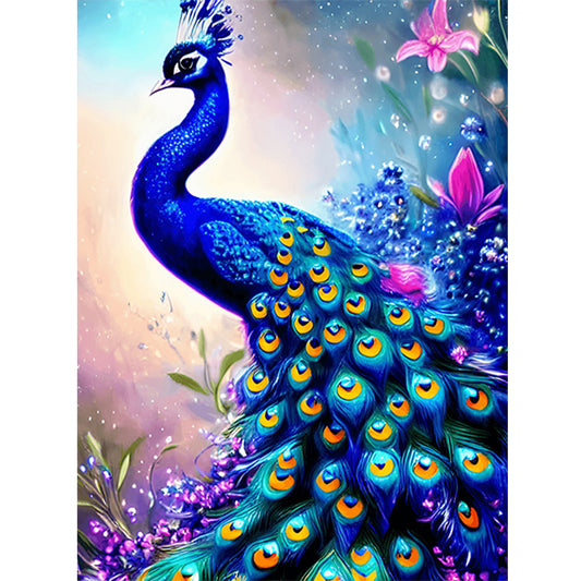 Peacock - Full Round Drill Diamond Painting 30*40CM