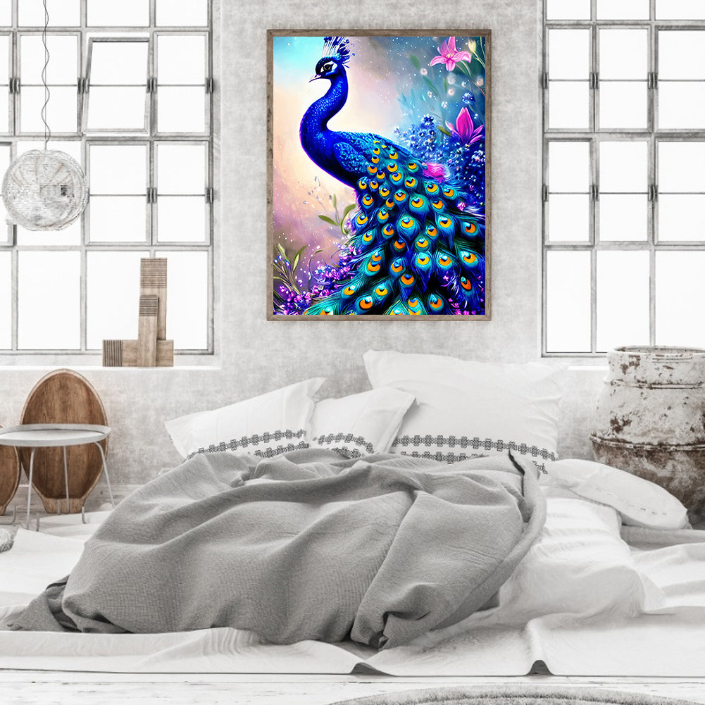 Peacock - Full Round Drill Diamond Painting 30*40CM