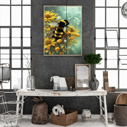 Bee - Full Round Drill Diamond Painting 30*40CM